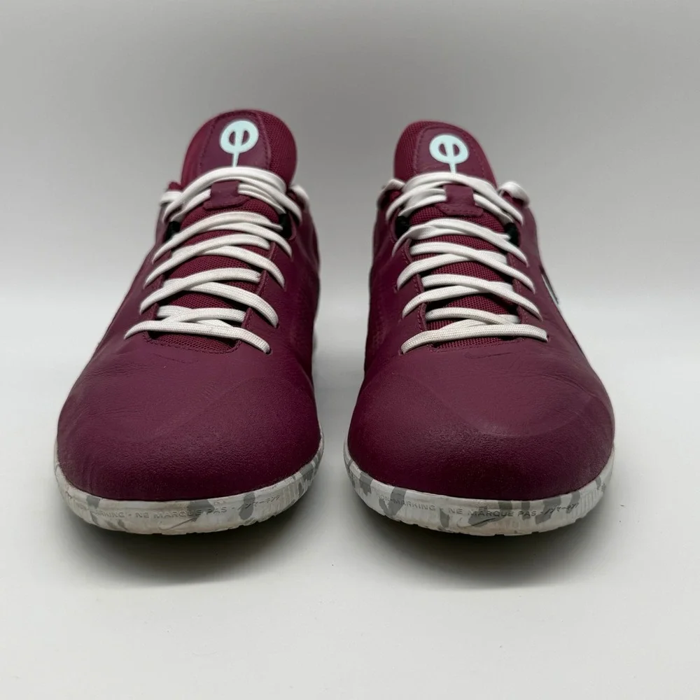 Nike React Tiempo Legend 9 Pro IC Mens 11 Burgundy Indoor Soccer DA1183-614